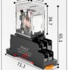 Rơ le trung gian 24V (Bao gồm đế) 8 chân 10A CKC TINNER (Gồm VAT)